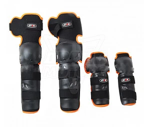 Комплект защиты локтя и колена (4 шт) ATAKI SC-610 (черн/оранж)