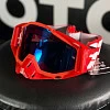 Очки для мотокросса 100% (Replica) синяя линза (черн/черн/бел)