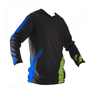 Футболка для мотокросса ATAKI Strike синяя/зеленая L