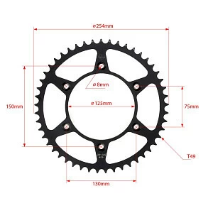 Звезда ведомая стальная SMP-R0210 49T  SM-PARTS (JTR 210 49)